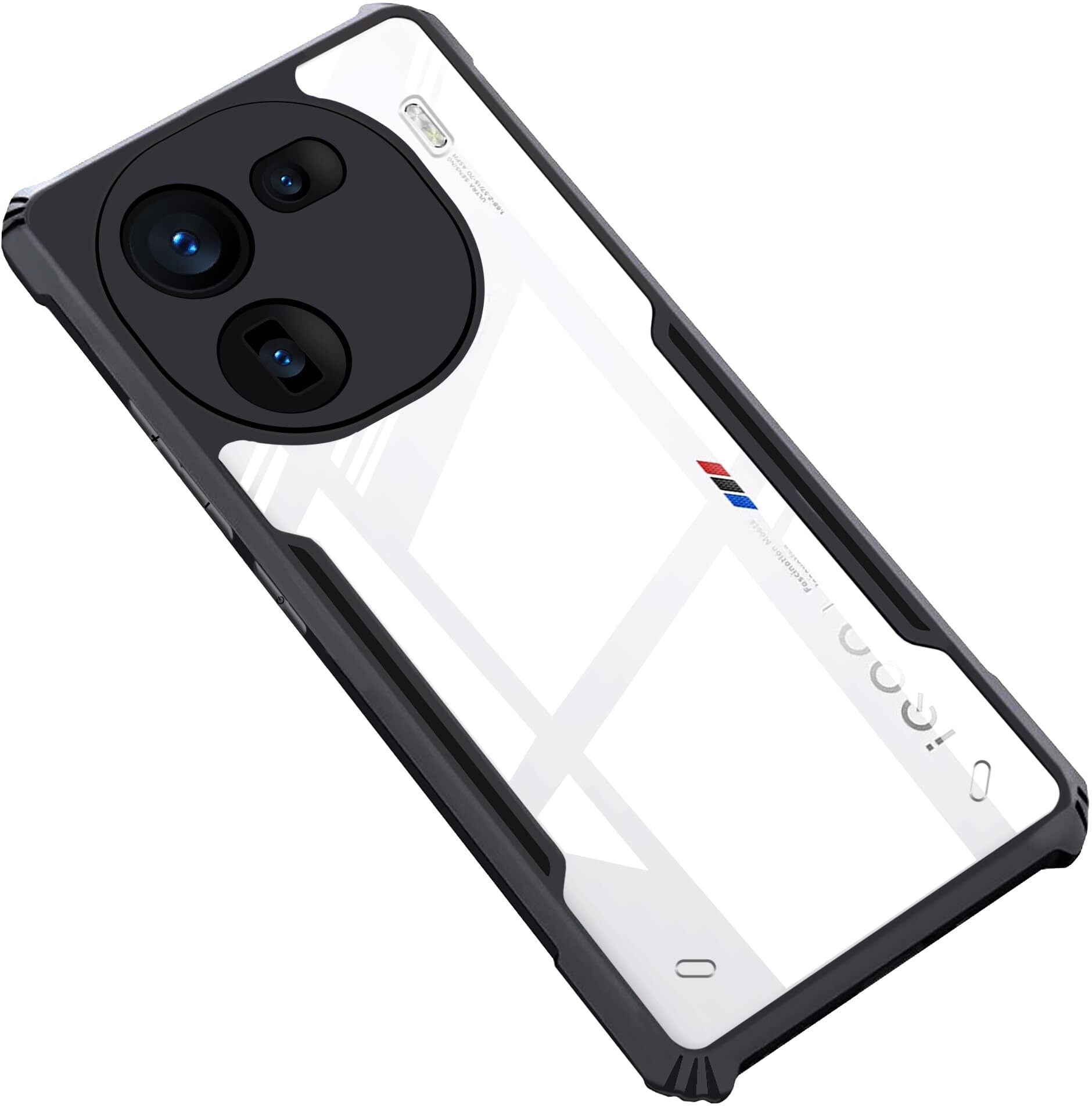 VAKIBO Super Premium Black Border Transparent Case With Corner Protection & Camera Protection Suitable for iQOO 12 5G