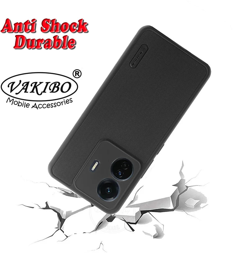 VAKIBO Dotted Black Coloured Made with Silicon Rubber TPU Back Cover Case Suitable for Iqoo Z6 Pro
