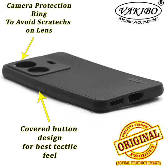 VAKIBO Dotted Black Coloured Made with Silicon Rubber TPU Back Cover Case Suitable for Iqoo Z6 Pro