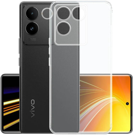 VAKIBO Premium Clear 1.5MM Thick Transparent Soft TPU Rubber Back Cover Case With Camera Protection Suitable for Iqoo Z7 Pro