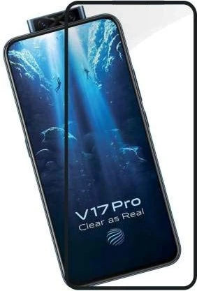 Super Premium Quality Tempered Glass Screen Guard Protector With Black Border Suitable For Vivo V17 Pro