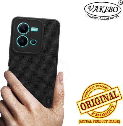 VAKIBO Dotted Black Coloured Made with Silicon Rubber TPU Back Cover Case Suitable for Vivo V25