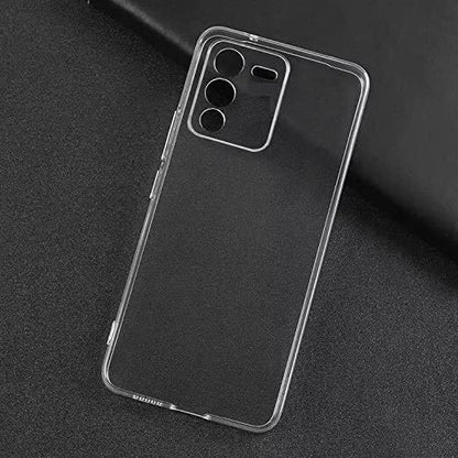 VAKIBO Premium Clear 2MM Thick Transparent Soft TPU Rubber Back Cover Case With Camera Protection Suitable for Vivo V25 Pro