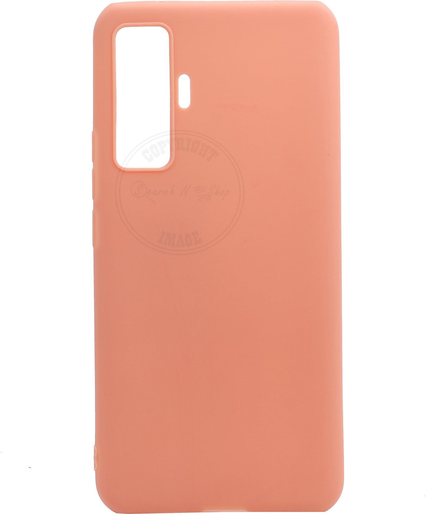 VAKIBO 1.2 MM Thick Peach Coloured Soft TPU Rubber Back Cover Case With Camera Protection Ring Suitable for Vivo X50
