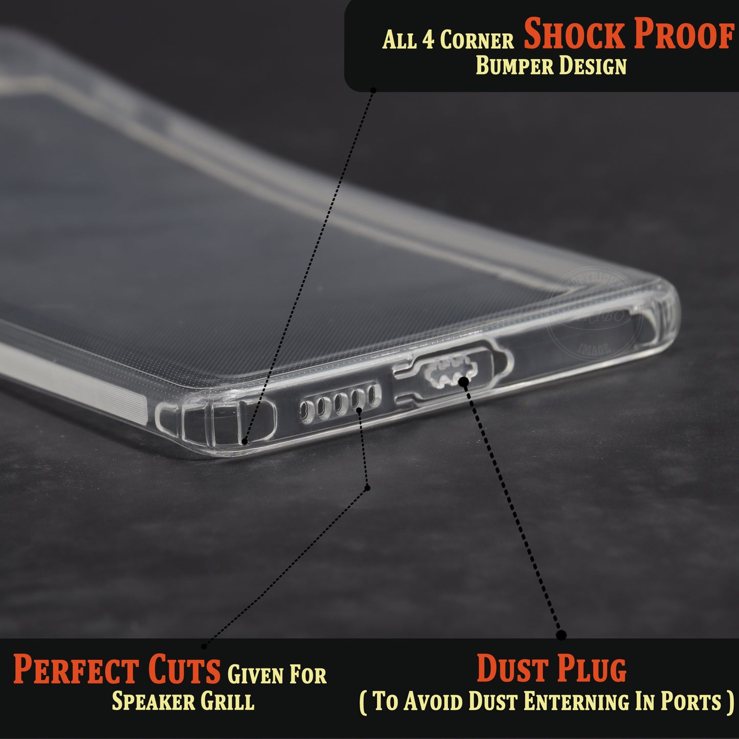 VAKIBO Super Premium Soft TPU Transparent Case With Dustplug,Side Grip,Corner Protection,lanyard Cuts,Camera Protection Suitable for Vivo X70