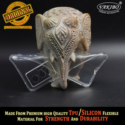 VAKIBO Super Premium Soft TPU Transparent Case With Dustplug,Side Grip,Corner Protection,lanyard Cuts,Camera Protection Suitable for Vivo X70