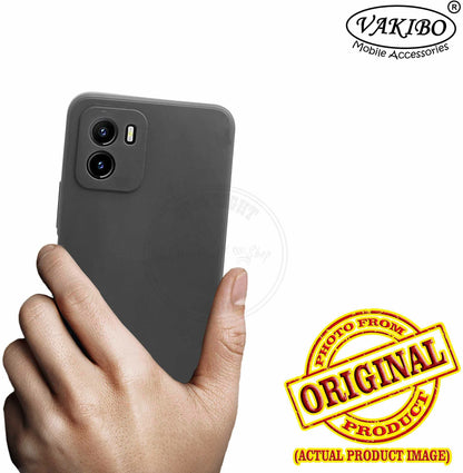 VAKIBO Matte 1.5 MM Thick With Camera Protection Black Coloured Soft TPU Rubber Back Cover Case Suitable for Vivo Y15S