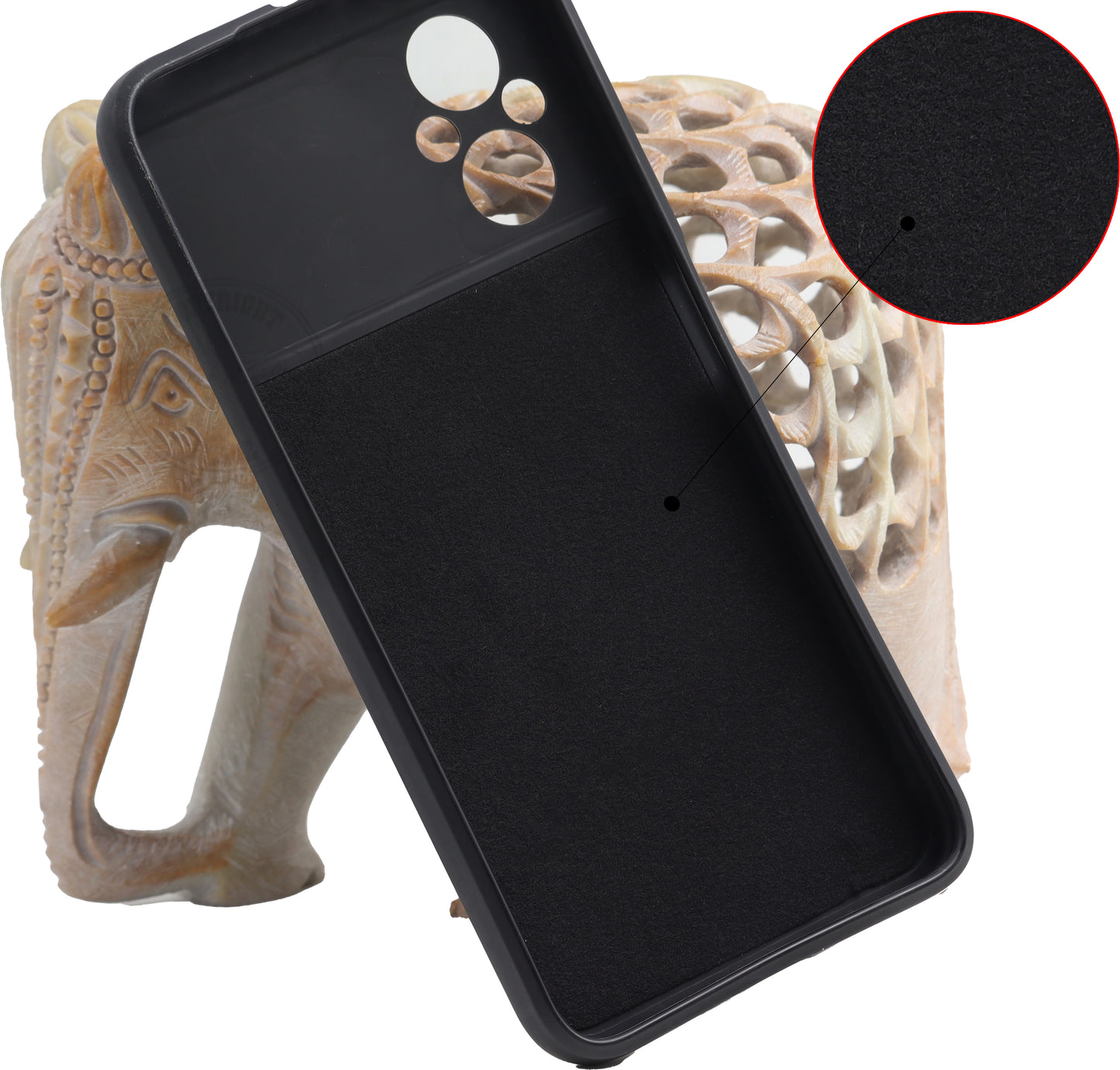 VAKIBO Matte 1.5 MM Thick With Camera Protection Black Coloured Soft TPU Rubber Back Cover Case Suitable for Vivo Y15S