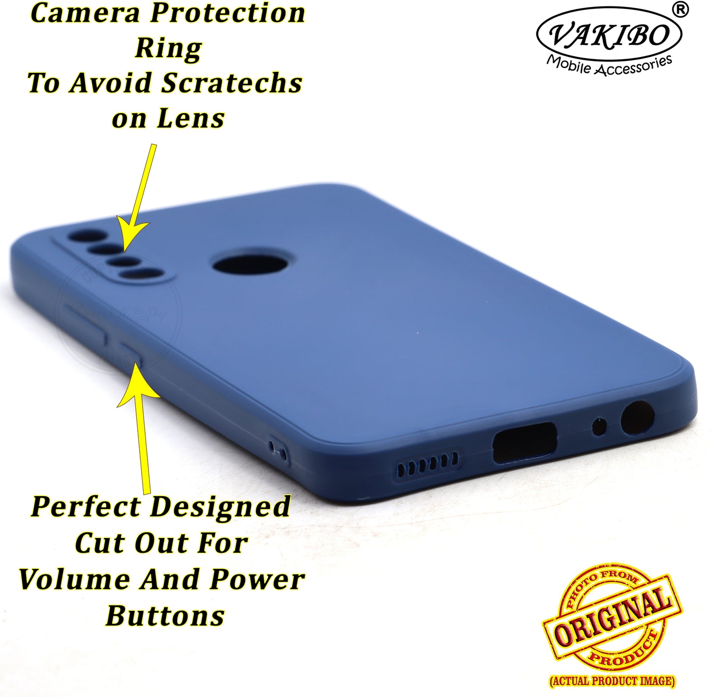 VAKIBO Blue Coloured Back Cover Case Suitable for Vivo Y15