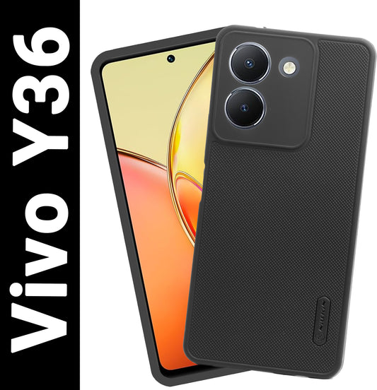 VAKIBO Dotted Black Coloured Made with Silicon Rubber TPU Back Cover Case Suitable for Vivo Y36