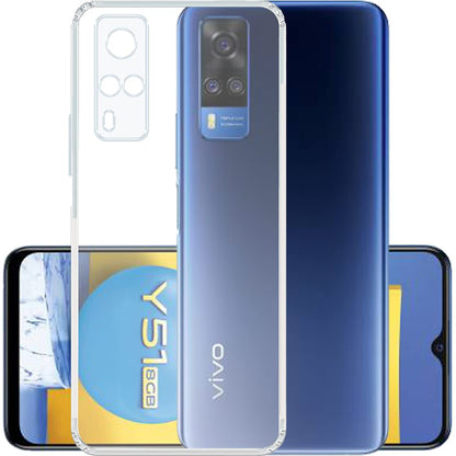 VAKIBO Super Premium Soft TPU Transparent Case With Dustplug,Side Grip,Corner Protection,lanyard Cuts,Camera Protection Suitable for Vivo Y53S