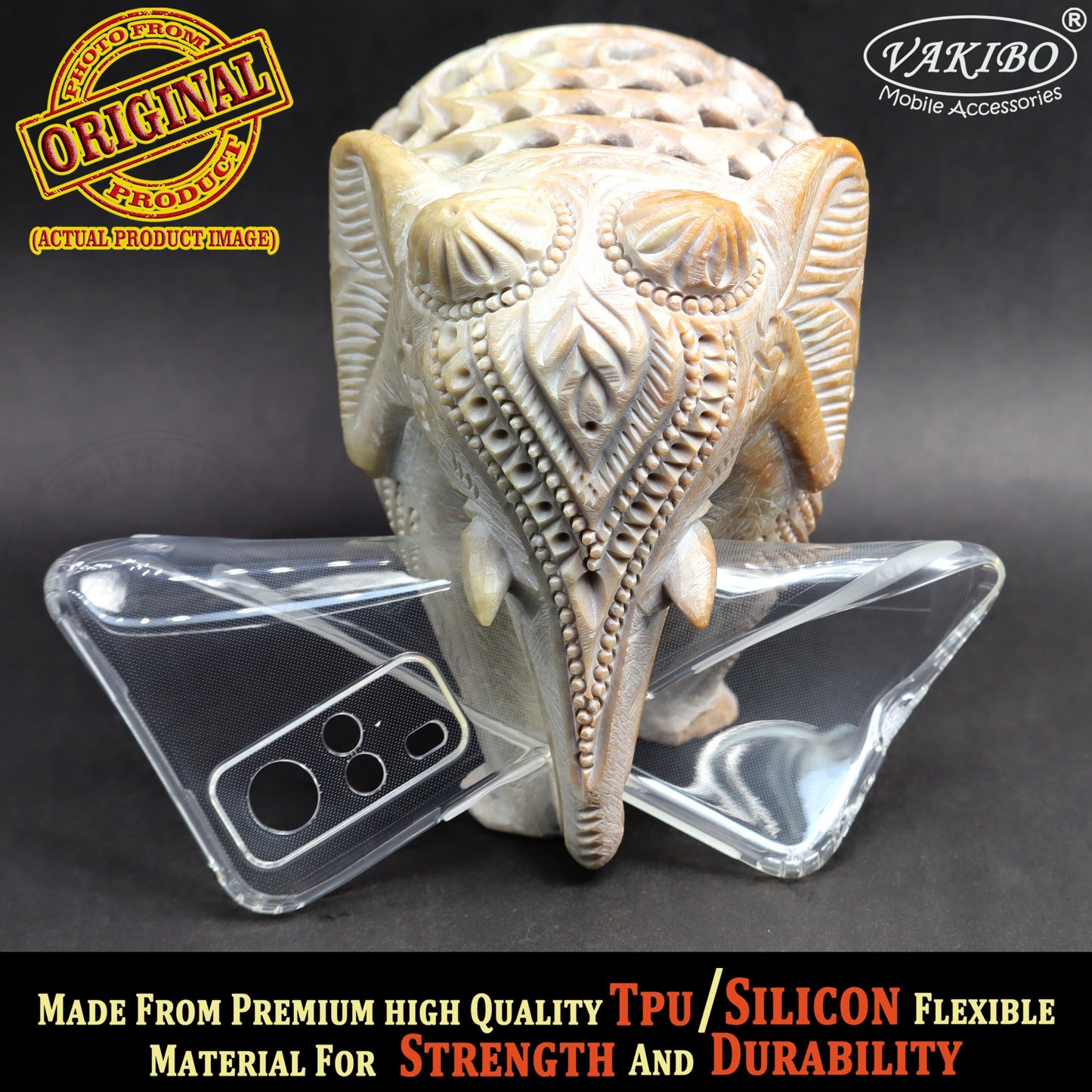 VAKIBO Super Premium Soft TPU Transparent Case With Dustplug,Side Grip,Corner Protection,lanyard Cuts,Camera Protection Suitable for Vivo Y31
