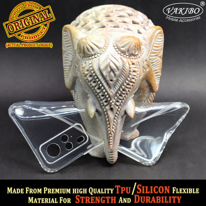 VAKIBO Super Premium Soft TPU Transparent Case With Dustplug,Side Grip,Corner Protection,lanyard Cuts,Camera Protection Suitable for Vivo Y53S