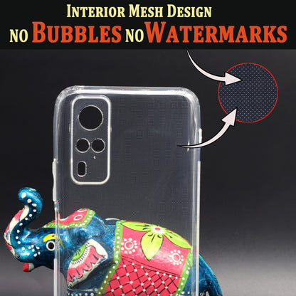 VAKIBO Super Premium Soft TPU Transparent Case With Dustplug,Side Grip,Corner Protection,lanyard Cuts,Camera Protection Suitable for Vivo Y51 2020