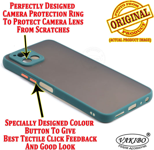 VAKIBO Smoke Design With Camera Protection Green Coloured Soft Sides and Hard Back Back Cover Case Suitable for Vivo Y52s