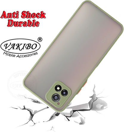 VAKIBO Smoke Design With Camera Protection Light Green Coloured Soft Sides and Hard Back Back Cover Case Suitable for Vivo Y52s