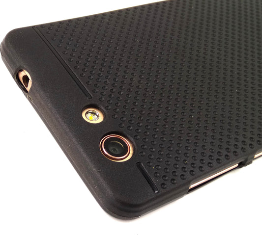 VAKIBO Dotted Design Black Coloured Soft TPU Back Cover Case Suitable for Gionee F103 Pro