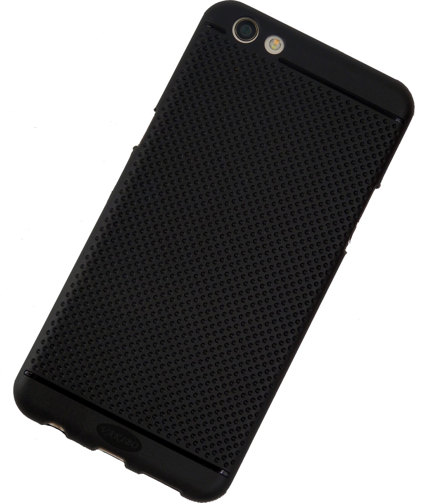 VAKIBO Dotted Design Black Coloured Soft TPU Back Cover Case Suitable for Oppo F3 Plus