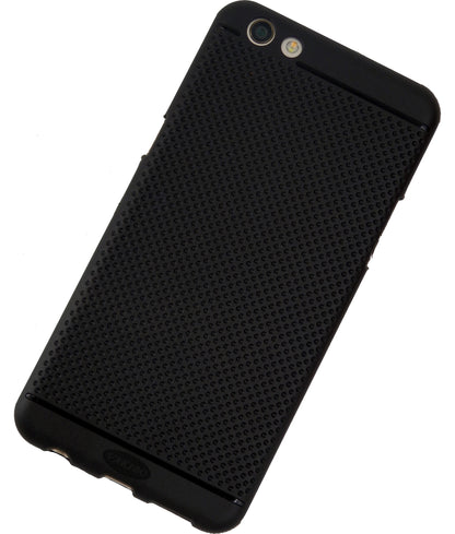 VAKIBO Dotted Design Black Coloured Soft TPU Back Cover Case Suitable for Oppo F3 Plus