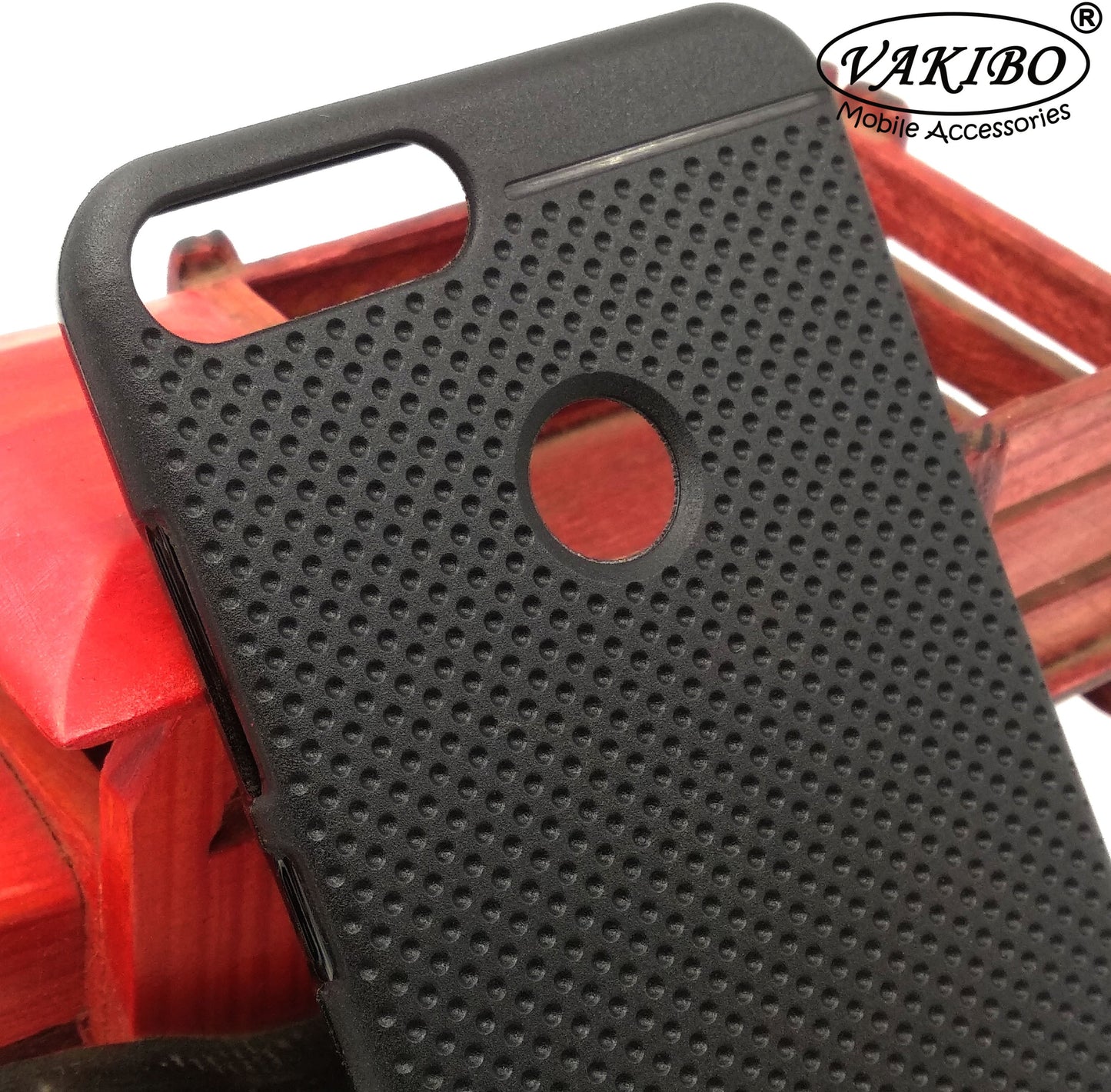 VAKIBO Dotted Design Black Coloured Soft TPU Back Cover Case Suitable for Honor 9 lite