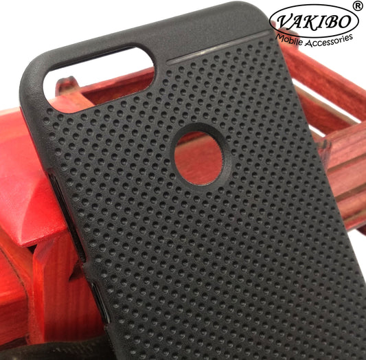 VAKIBO Dotted Design Black Coloured Soft TPU Back Cover Case Suitable for Honor 9 lite