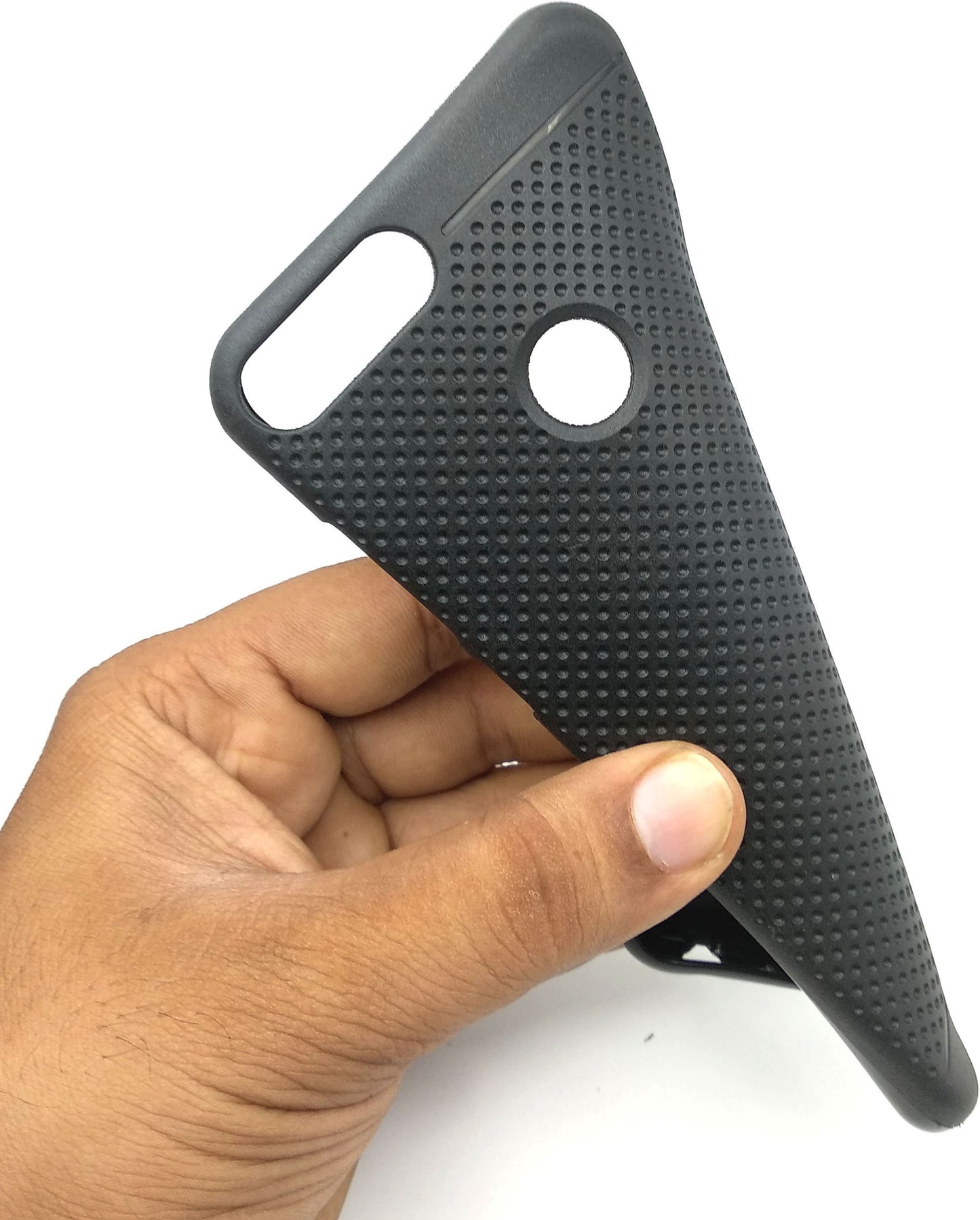 VAKIBO Dotted Design Black Coloured Soft TPU Back Cover Case Suitable for Honor 9 lite