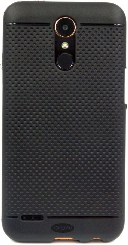 VAKIBO Dotted Design Black Coloured Soft TPU Back Cover Case Suitable for LG K10 2017