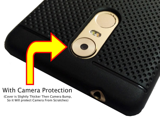 VAKIBO Dotted Design Black Coloured Soft TPU Back Cover Case Suitable for Lenovo K6 Note