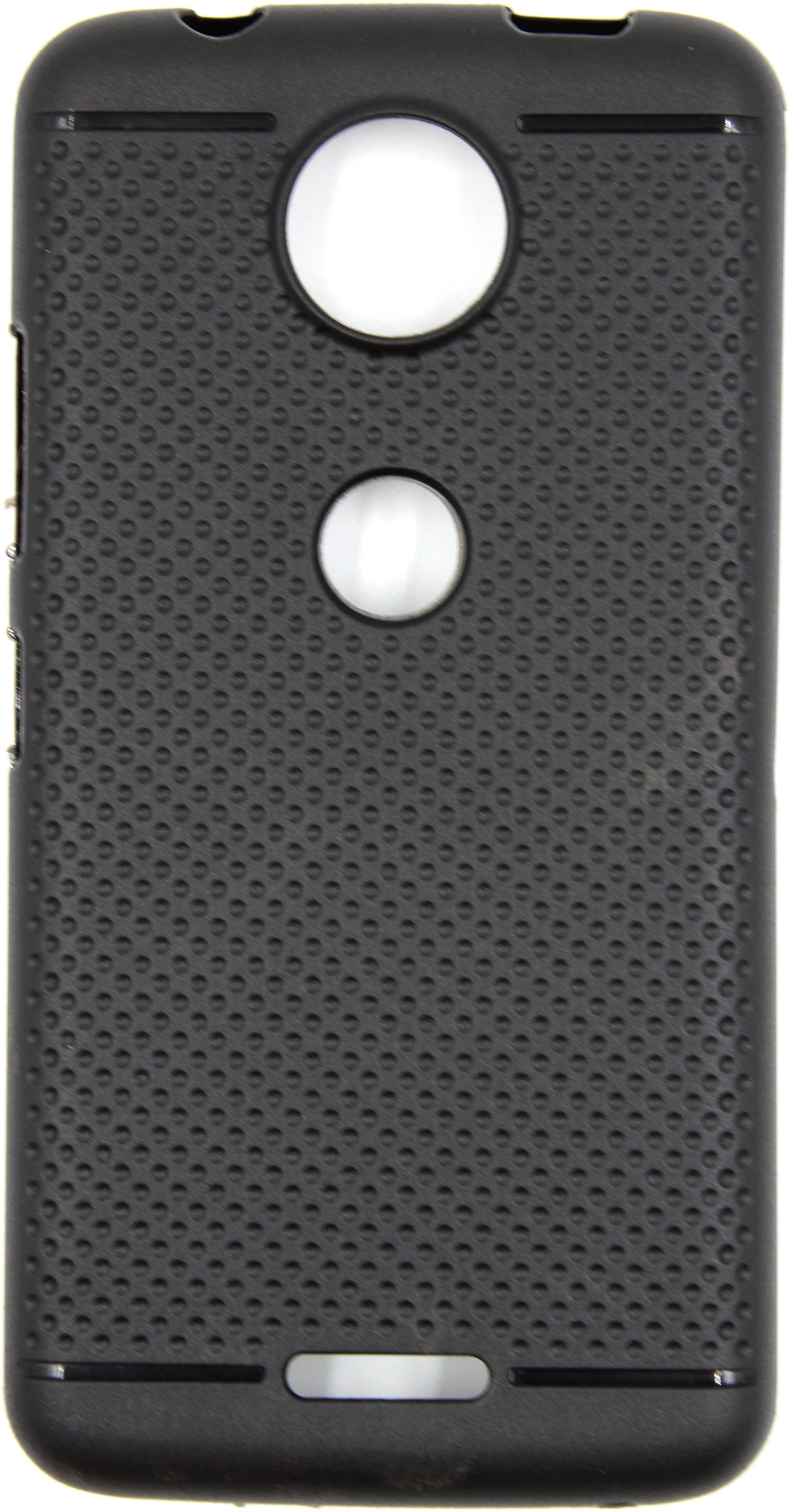 VAKIBO Dotted Design Black Coloured Soft TPU Back Cover Case Suitable for Moto C