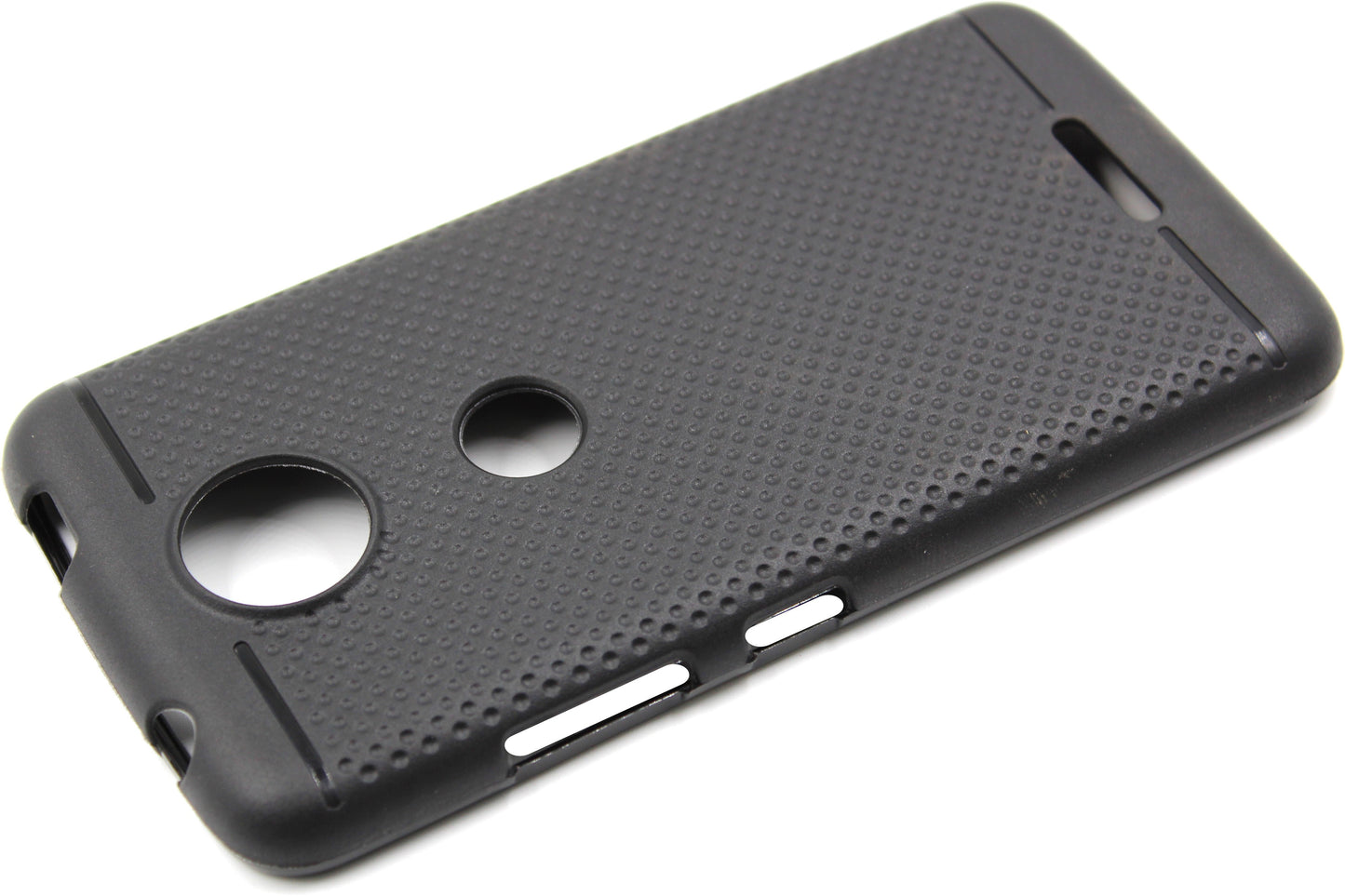 VAKIBO Dotted Design Black Coloured Soft TPU Back Cover Case Suitable for Moto C