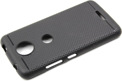 VAKIBO Dotted Design Black Coloured Soft TPU Back Cover Case Suitable for Moto C