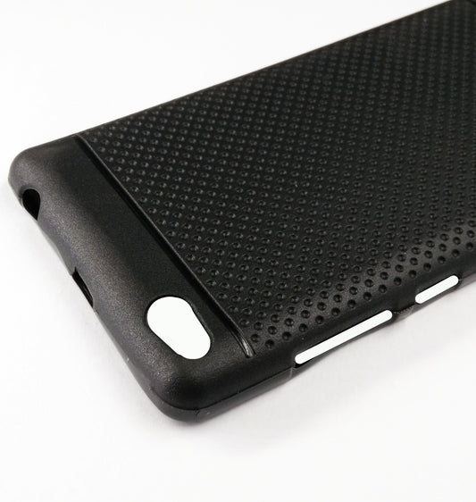 VAKIBO Dotted Design Black Coloured Soft TPU Back Cover Case Suitable for Mi Redmi 3s Prime