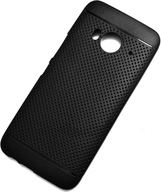 VAKIBO Dotted Design Black Coloured Soft TPU Back Cover Case Suitable for HTC ONE ME
