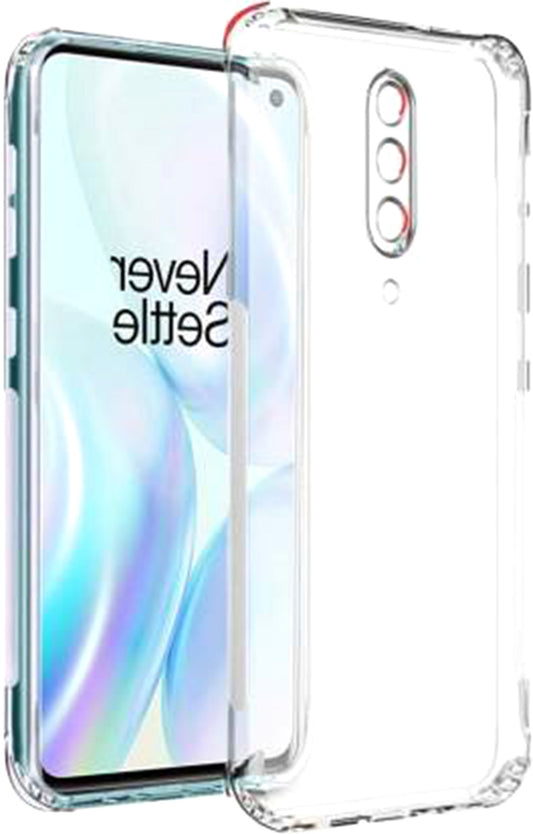 VAKIBO Super Premium Soft TPU Transparent Case With Dustplug,Side Grip,Corner Protection,lanyard Cuts,Camera Protection Suitable for OnePlus 8