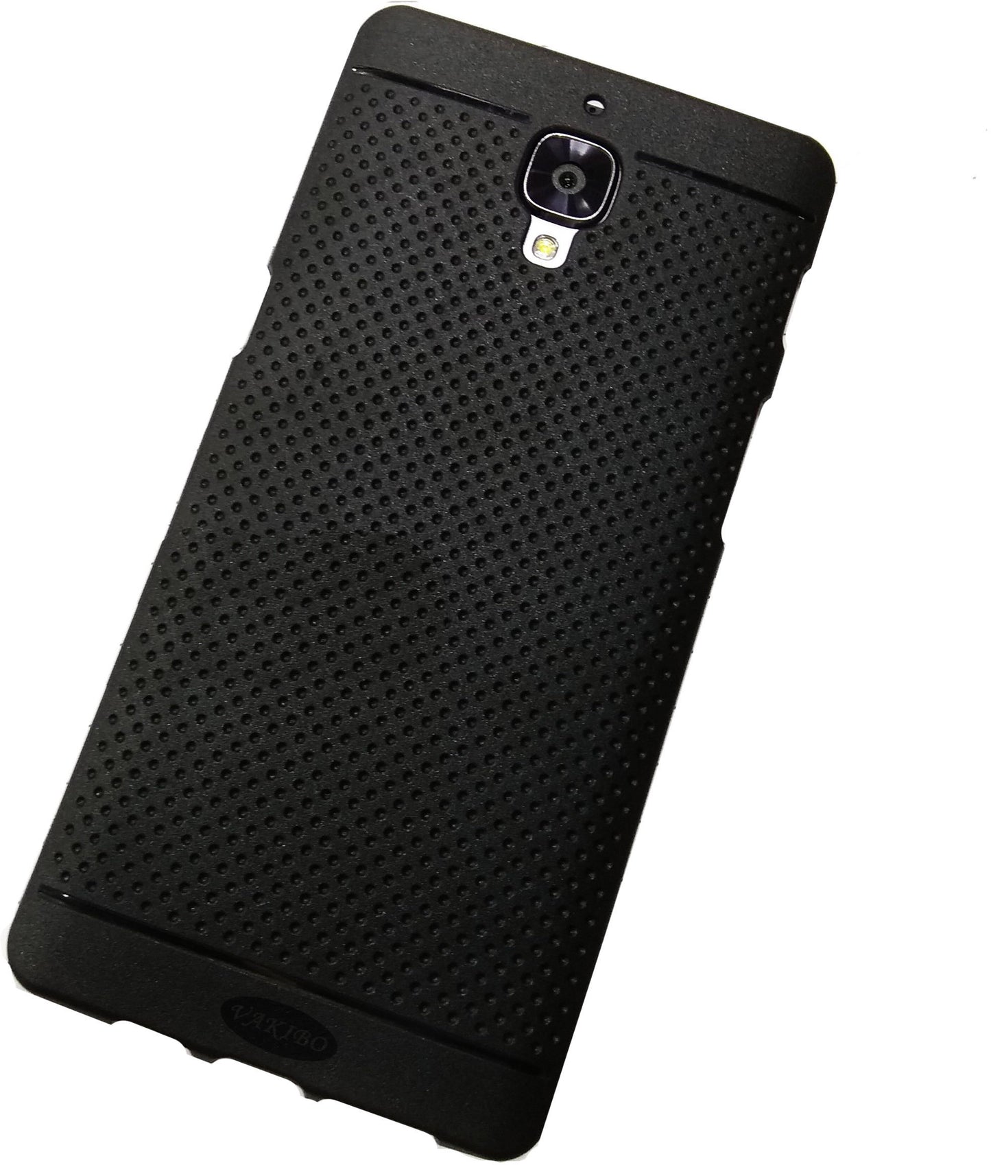 VAKIBO Dotted Design Black Coloured Soft TPU Back Cover Case Suitable for OnePlus 3
