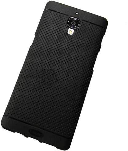 VAKIBO Dotted Design Black Coloured Soft TPU Back Cover Case Suitable for OnePlus 3