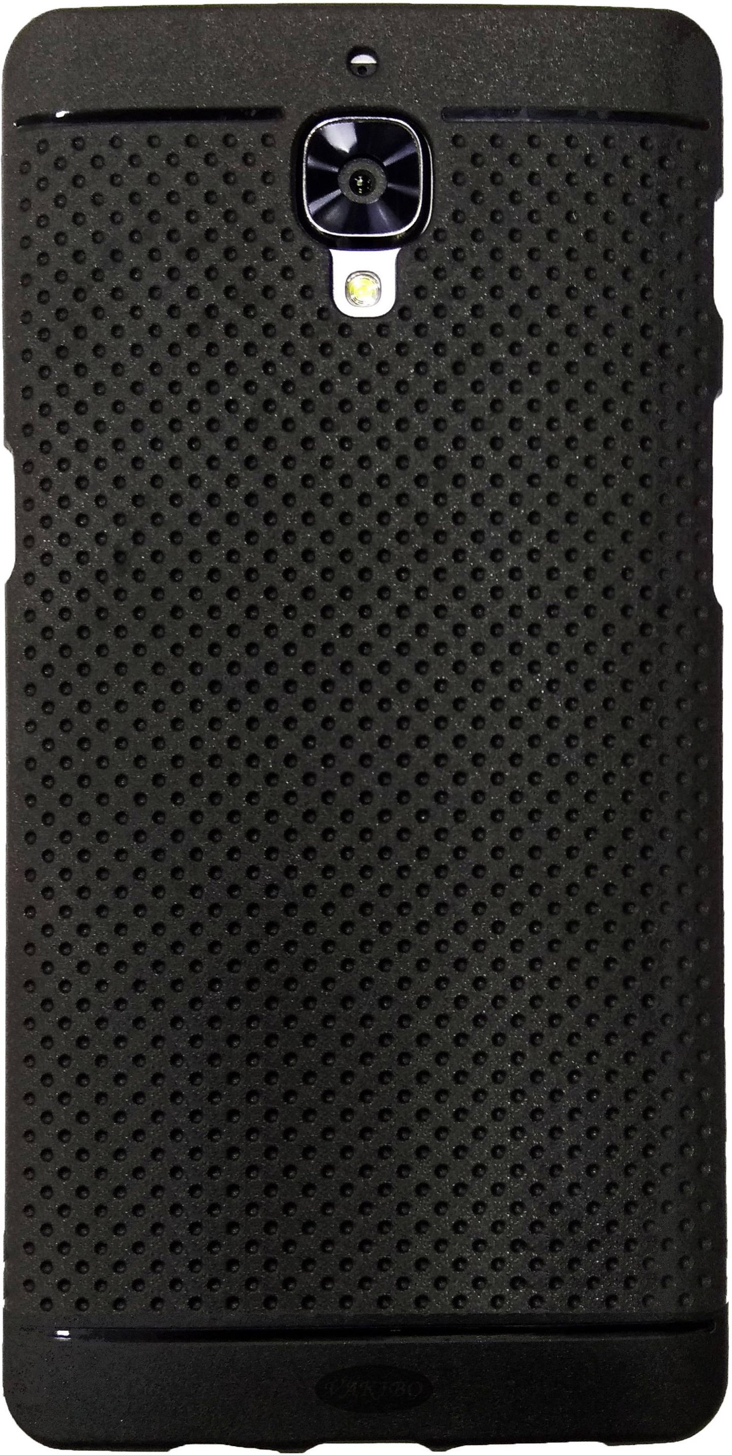 VAKIBO Dotted Design Black Coloured Soft TPU Back Cover Case Suitable for OnePlus 3