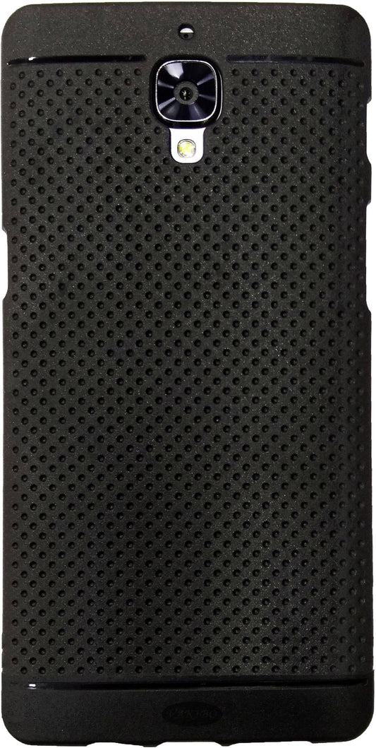 VAKIBO Dotted Design Black Coloured Soft TPU Back Cover Case Suitable for OnePlus 3
