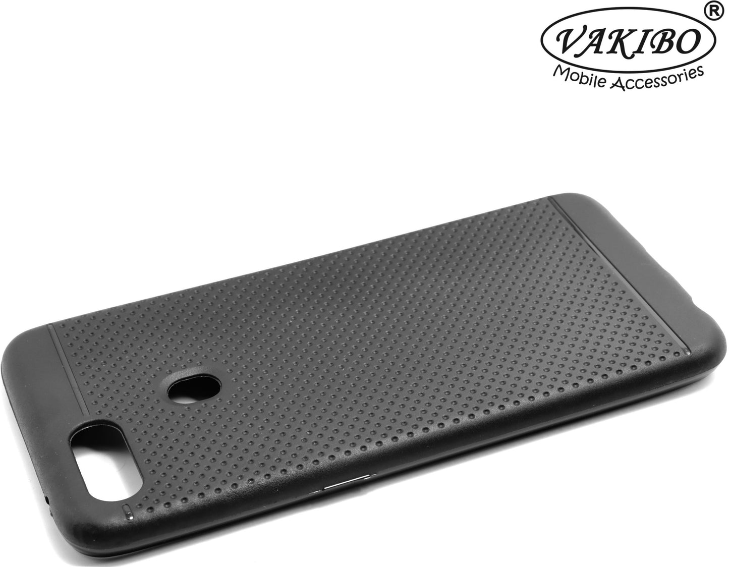 VAKIBO Dotted Design Black Coloured Soft TPU Back Cover Case Suitable for Oppo A5s