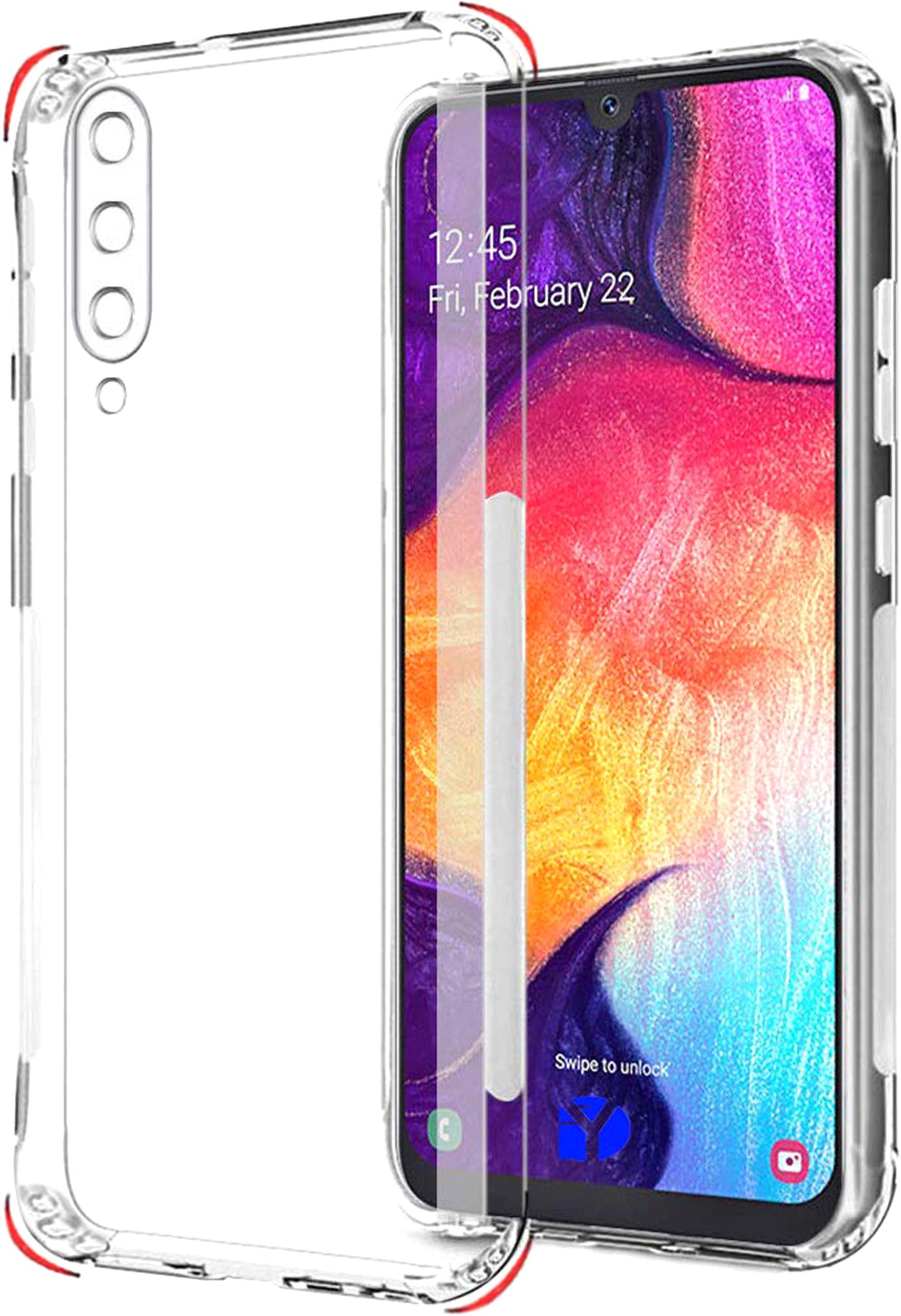 VAKIBO Super Premium Soft TPU Transparent Case With Dustplug,Side Grip,Corner Protection,lanyard Cuts,Camera Protection Suitable for Samsung A50s