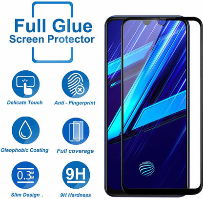 Super Premium Quality Tempered Glass Screen Guard Protector With Black Border Suitable For Vivo Z1x