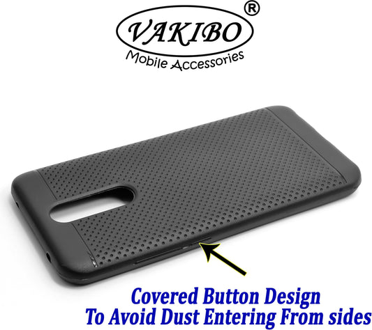VAKIBO Dotted Design Black Coloured Soft TPU Back Cover Case Suitable for MI Redmi 8