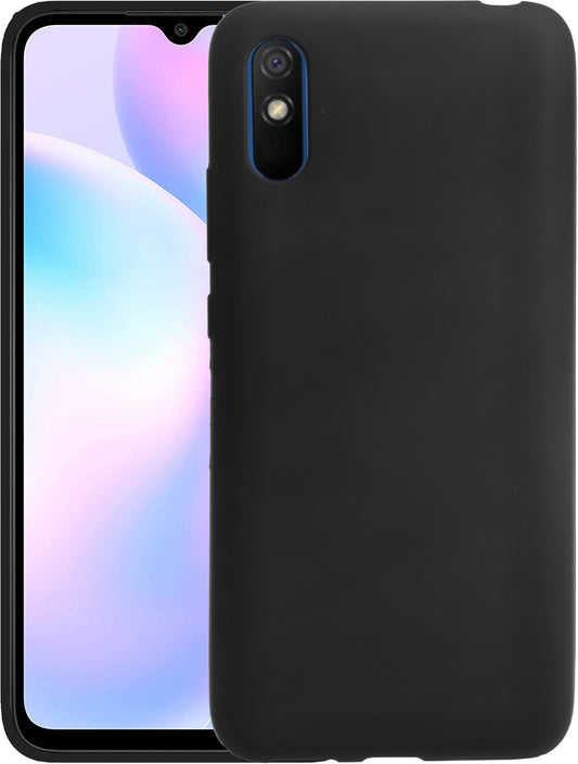 VAKIBO Matte Frosted Black Coloured Soft TPU Back Cover Case Suitable for Mi Redmi 9i