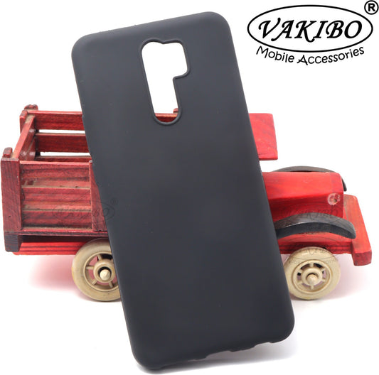 VAKIBO Matte Frosted Black Coloured Soft TPU Back Cover Case Suitable for Mi Poco M2