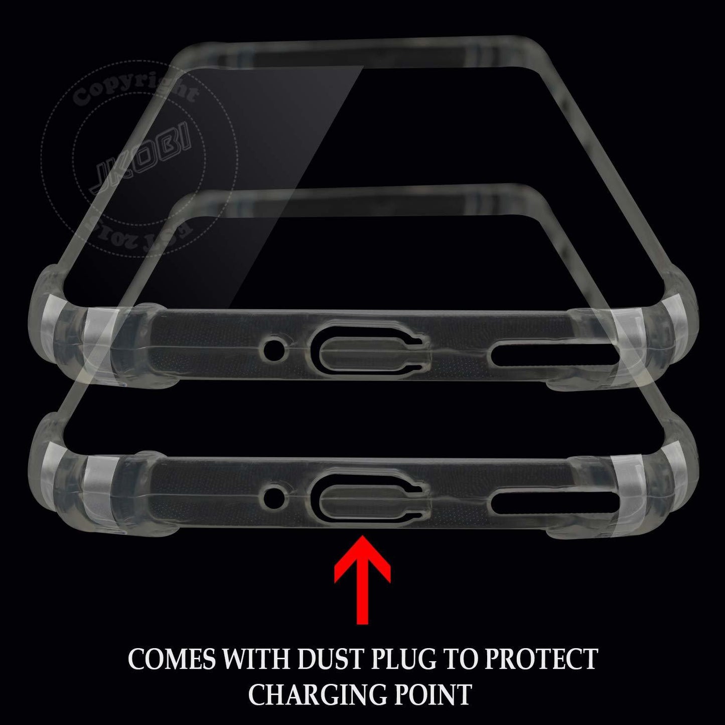 VAKIBO Super Premium Soft TPU Transparent Case With Dustplug,Side Grip,Corner Protection,lanyard Cuts,Camera Protection Suitable for Mi Redmi 9 Prime