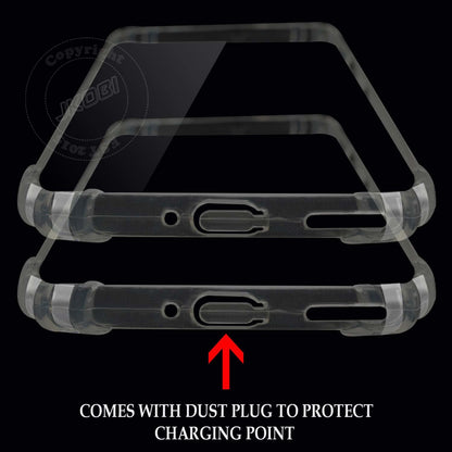 VAKIBO Super Premium Soft TPU Transparent Case With Dustplug,Side Grip,Corner Protection,lanyard Cuts,Camera Protection Suitable for Mi Poco M2