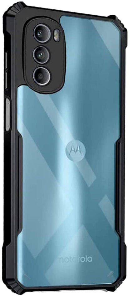 VAKIBO Super Premium Black Border Transparent Case With Corner Protection & Camera Protection Suitable for Moto G41