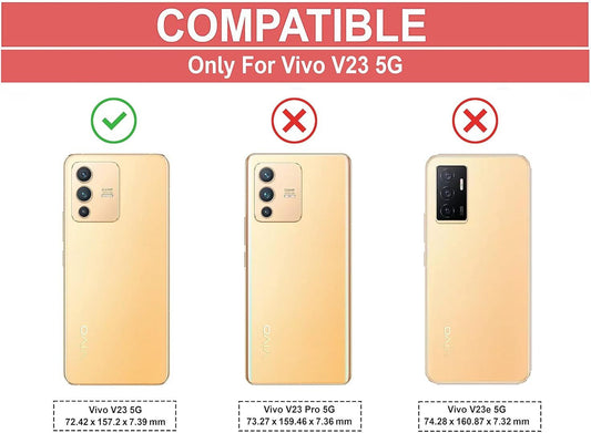 VAKIBO Premium Clear 1.5MM Thick Transparent Soft TPU Rubber Back Cover Case With Camera Protection Suitable for Vivo V23