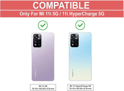 VAKIBO Best Selling Black and Transparent Coloured Made With Soft TPU and Acrylic Back Cover Case With 4 Corner and Camera Protection Suitable for Xiaomi 11i 5G
