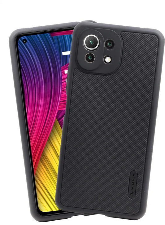 VAKIBO Dotted Black Coloured Made with Silicon Rubber TPU Back Cover Case Suitable for Mi 11 Lite NE